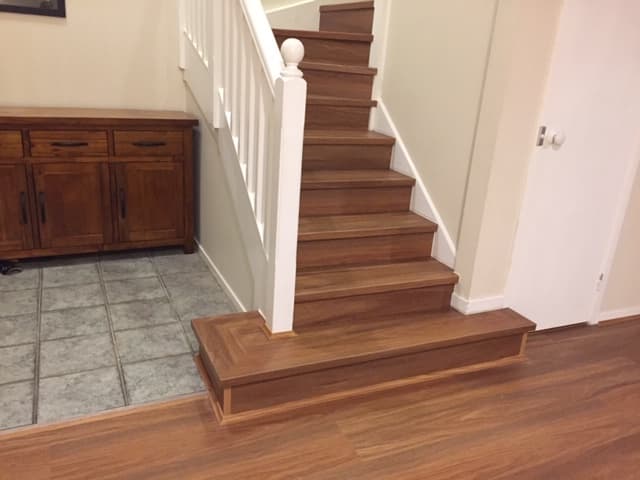 Completed boxed stair in hybrid