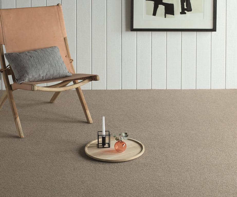 Greige Wool Twist Pile Carpet